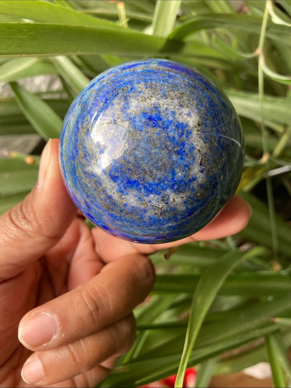 Polished Blue Lapis Lazuli Decorative Sphere